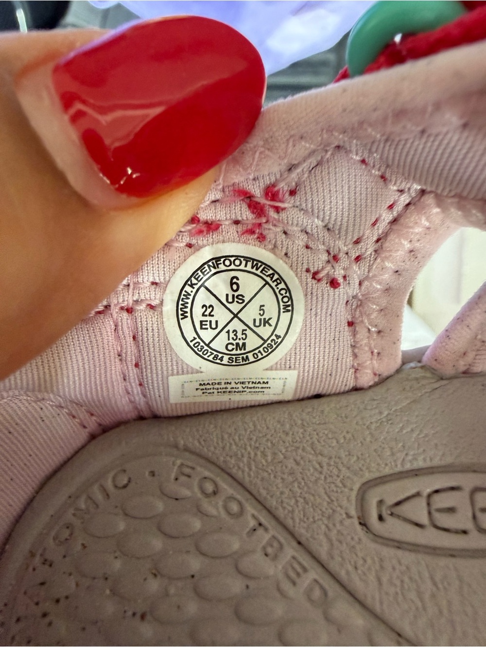 Keen Kids Red Pink Strap Sandals - Picture 4 of 5